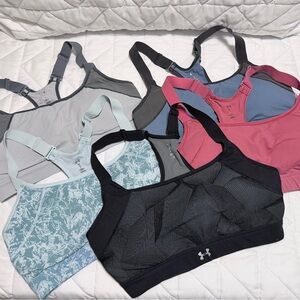 Under Armour Women's Sports Bra Set - Black, Dusty Rose & Slate